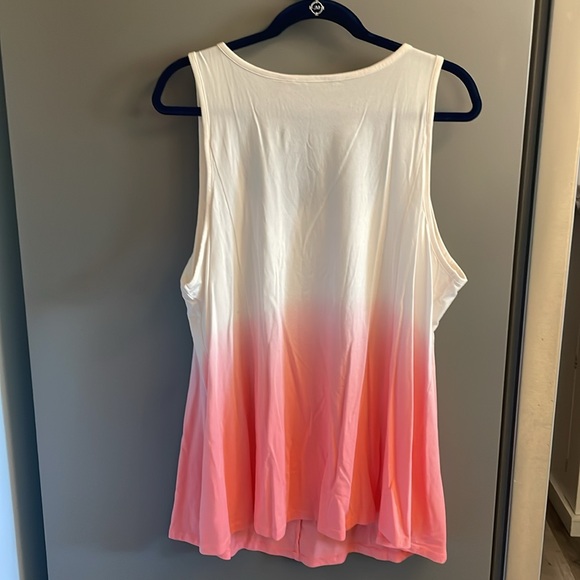 NWT ANYBODY Cozy Knit Luxe Dip Dyed Swing Tank Top Size 1X - Picture 4 of 4